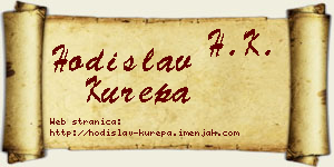 Hodislav Kurepa vizit kartica